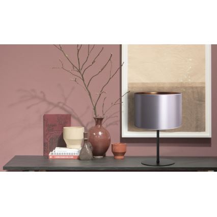 Duolla - Bordlampe CANNES 1xE14/15W/230V diameter 20 cm sølvfarvet/kobber/sort
