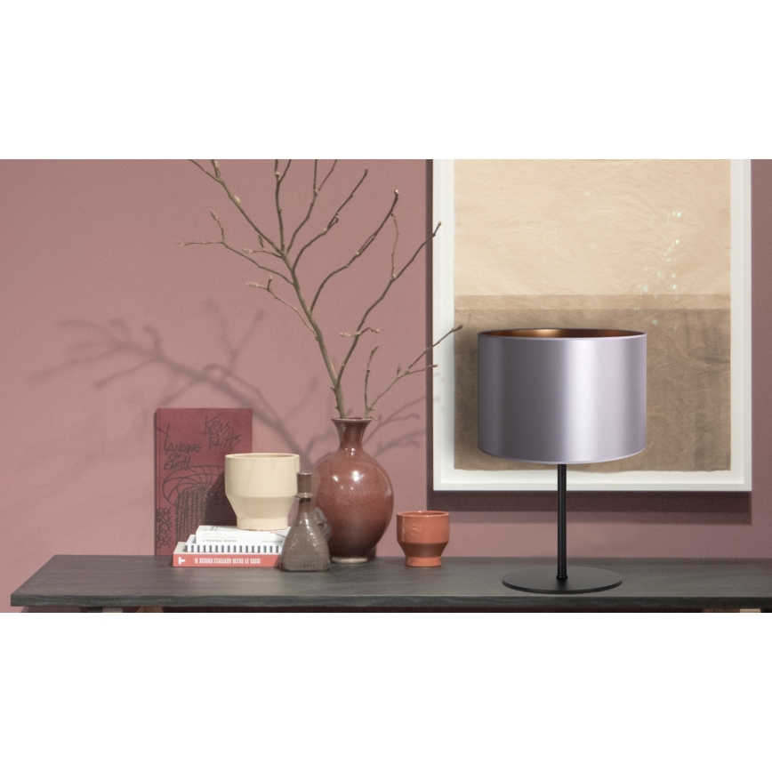 Duolla - Bordlampe CANNES 1xE14/15W/230V diameter 20 cm sølvfarvet/kobber/sort