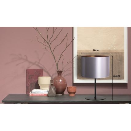 Duolla - Bordlampe CANNES 1xE14/15W/230V diameter 20 cm sølvfarvet/kobber/sort