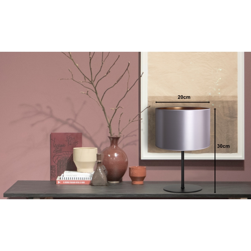 Duolla - Bordlampe CANNES 1xE14/15W/230V diameter 20 cm sølvfarvet/kobber/sort
