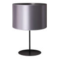 Duolla - Bordlampe CANNES 1xE14/15W/230V diameter 20 cm sølvfarvet/sort