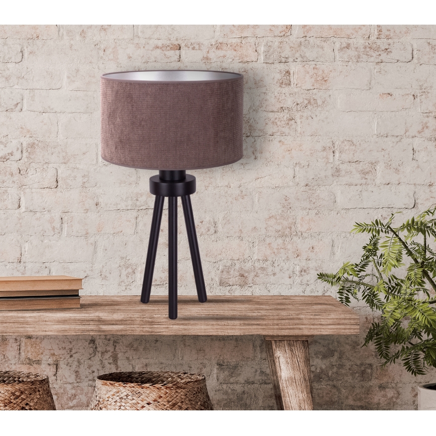 Duolla - Bordlampe LYON 1xE27/15W/230V diameter 30 cm brun