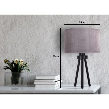Duolla - Bordlampe LYON 1xE27/15W/230V diameter 30 cm grå