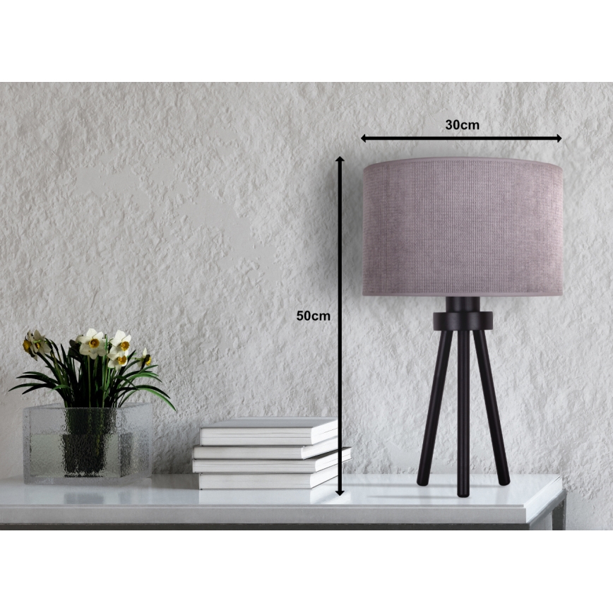 Duolla - Bordlampe LYON 1xE27/15W/230V diameter 30 cm grå