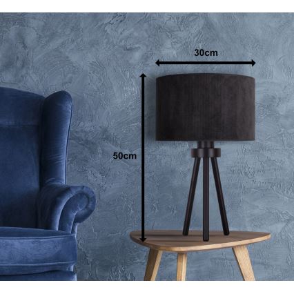 Duolla - Bordlampe LYON 1xE27/15W/230V diameter 30 cm sort