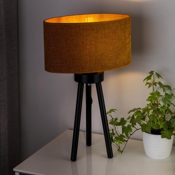Duolla - Bordlampe OVAL 1xE27/15W/230V diameter 30 cm brun