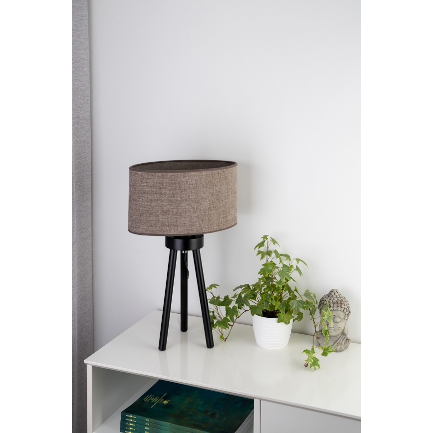 Duolla - Bordlampe OVAL 1xE27/15W/230V diameter 30 cm brun