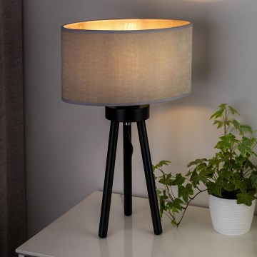 Duolla - Bordlampe OVAL 1xE27/15W/230V diameter 30 cm grå