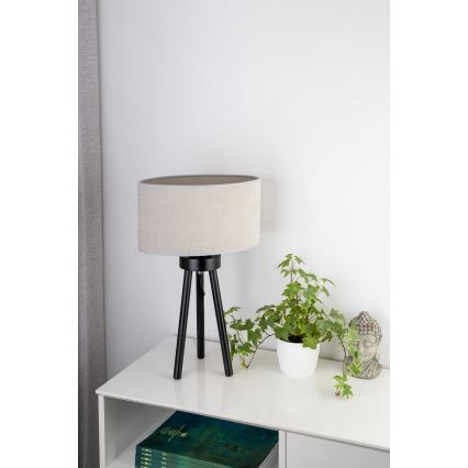 Duolla - Bordlampe OVAL 1xE27/15W/230V diameter 30 cm grå