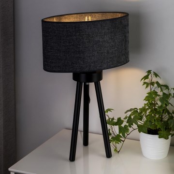 Duolla - Bordlampe OVAL 1xE27/15W/230V diameter 30 cm grå