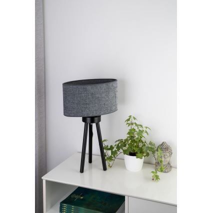 Duolla - Bordlampe OVAL 1xE27/15W/230V diameter 30 cm grå