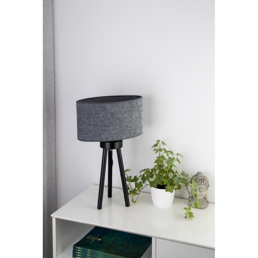Duolla - Bordlampe OVAL 1xE27/15W/230V diameter 30 cm grå