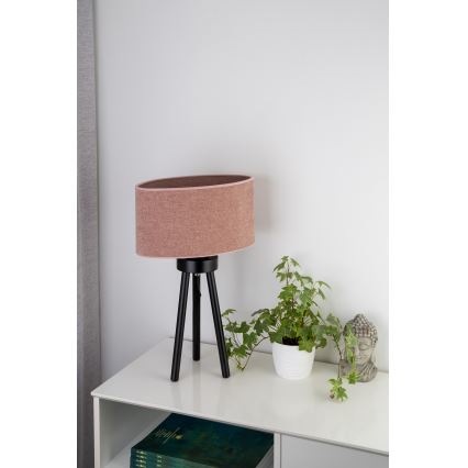 Duolla - Bordlampe OVAL 1xE27/15W/230V diameter 30 cm lyserød