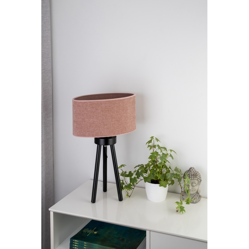 Duolla - Bordlampe OVAL 1xE27/15W/230V diameter 30 cm lyserød