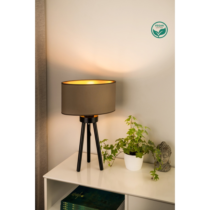 Duolla - Bordlampe OVAL VEGAN 1xE27/15W/230V diameter 30 cm beige