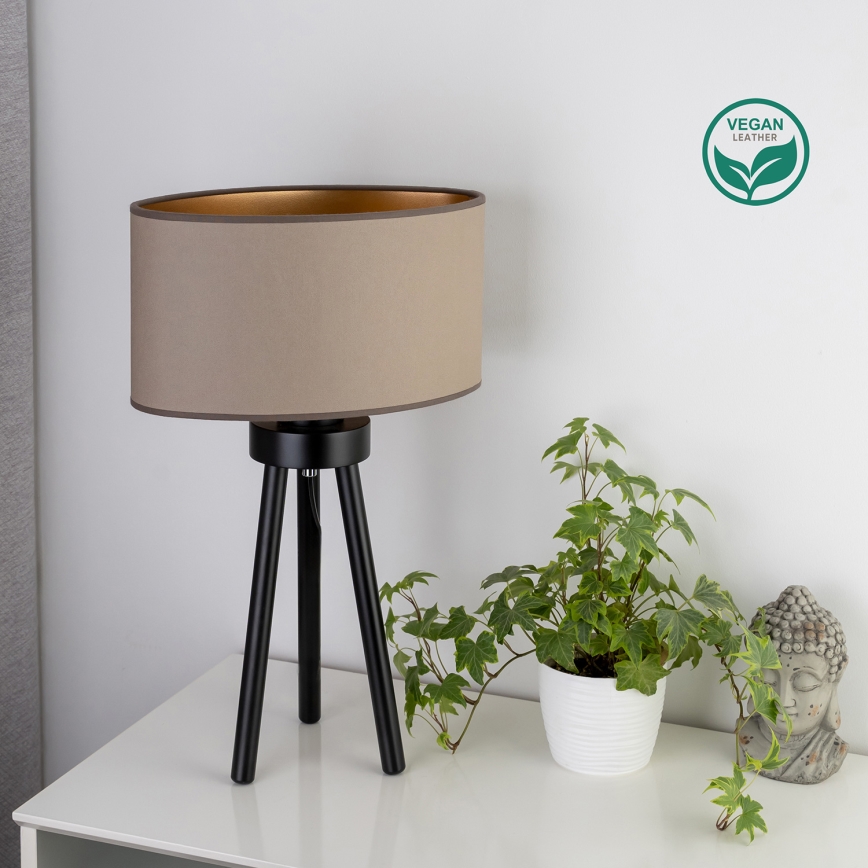 Duolla - Bordlampe OVAL VEGAN 1xE27/15W/230V diameter 30 cm beige