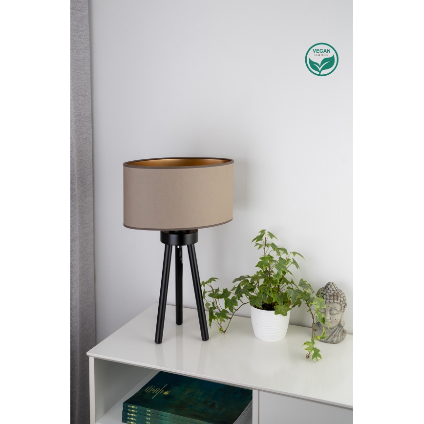 Duolla - Bordlampe OVAL VEGAN 1xE27/15W/230V diameter 30 cm beige