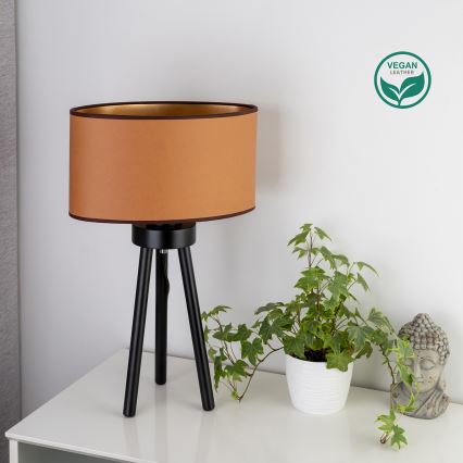 Duolla - Bordlampe OVAL VEGAN 1xE27/15W/230V diameter 30 cm brun