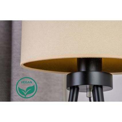 Duolla - Bordlampe OVAL VEGAN 1xE27/15W/230V diameter 30 cm cremefarvet