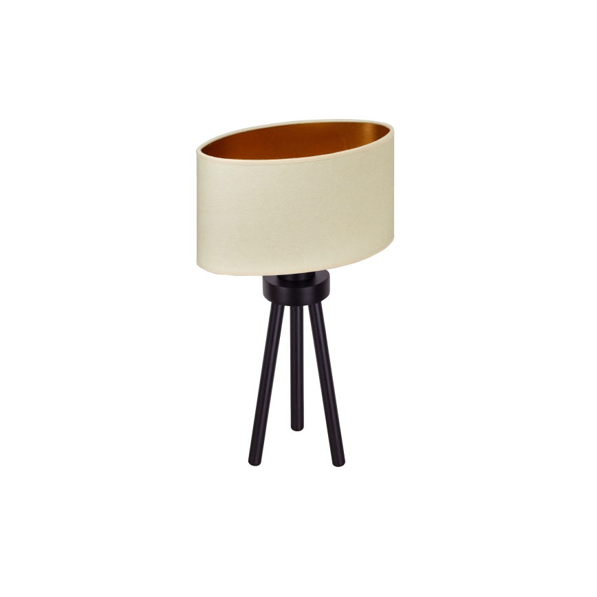 Duolla - Bordlampe OVAL VEGAN 1xE27/15W/230V diameter 30 cm cremefarvet