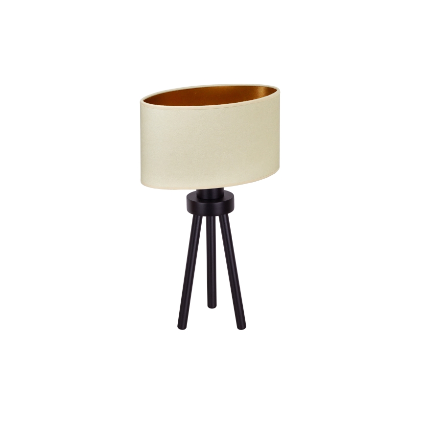 Duolla - Bordlampe OVAL VEGAN 1xE27/15W/230V diameter 30 cm cremefarvet