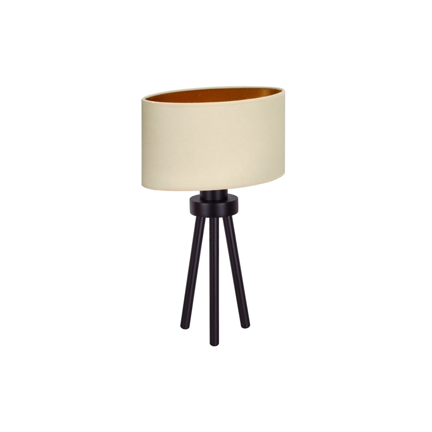 Duolla - Bordlampe OVAL VEGAN 1xE27/15W/230V diameter 30 cm cremefarvet