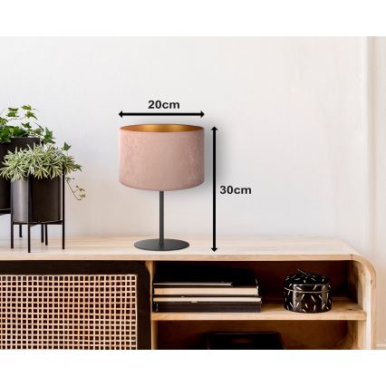 Duolla - Bordlampe ROLLER 1xE14/15W/230V diameter 20 cm beige/guldfarvet