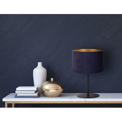 Duolla - Bordlampe ROLLER 1xE14/15W/230V diameter 20 cm blå/guldfarvet