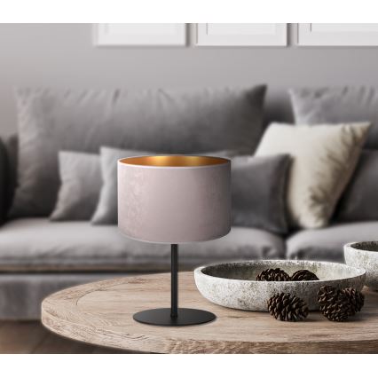 Duolla - Bordlampe ROLLER 1xE14/15W/230V diameter 20 cm grå/guldfarvet
