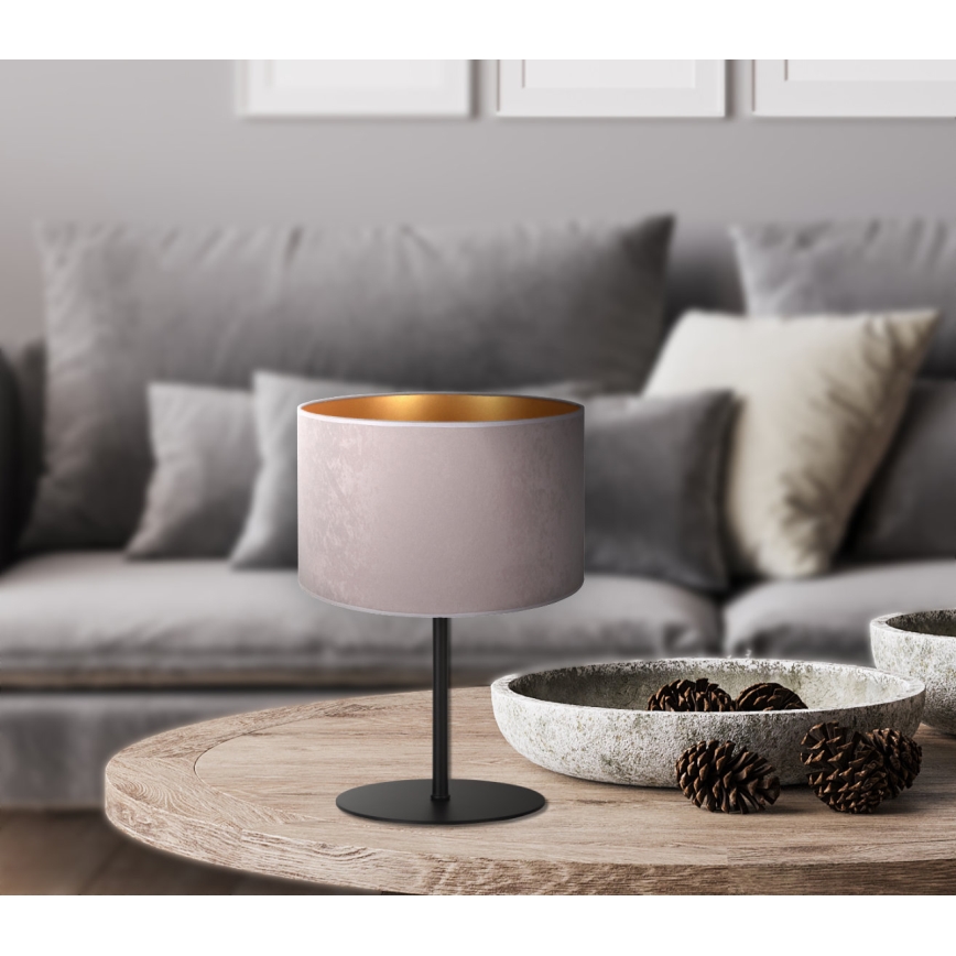 Duolla - Bordlampe ROLLER 1xE14/15W/230V diameter 20 cm grå/guldfarvet
