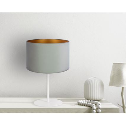 Duolla - Bordlampe ROLLER 1xE14/15W/230V diameter 20 cm lysegrøn/guldfarvet