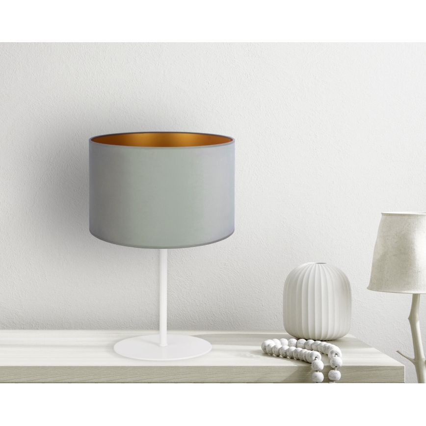 Duolla - Bordlampe ROLLER 1xE14/15W/230V diameter 20 cm lysegrøn/guldfarvet