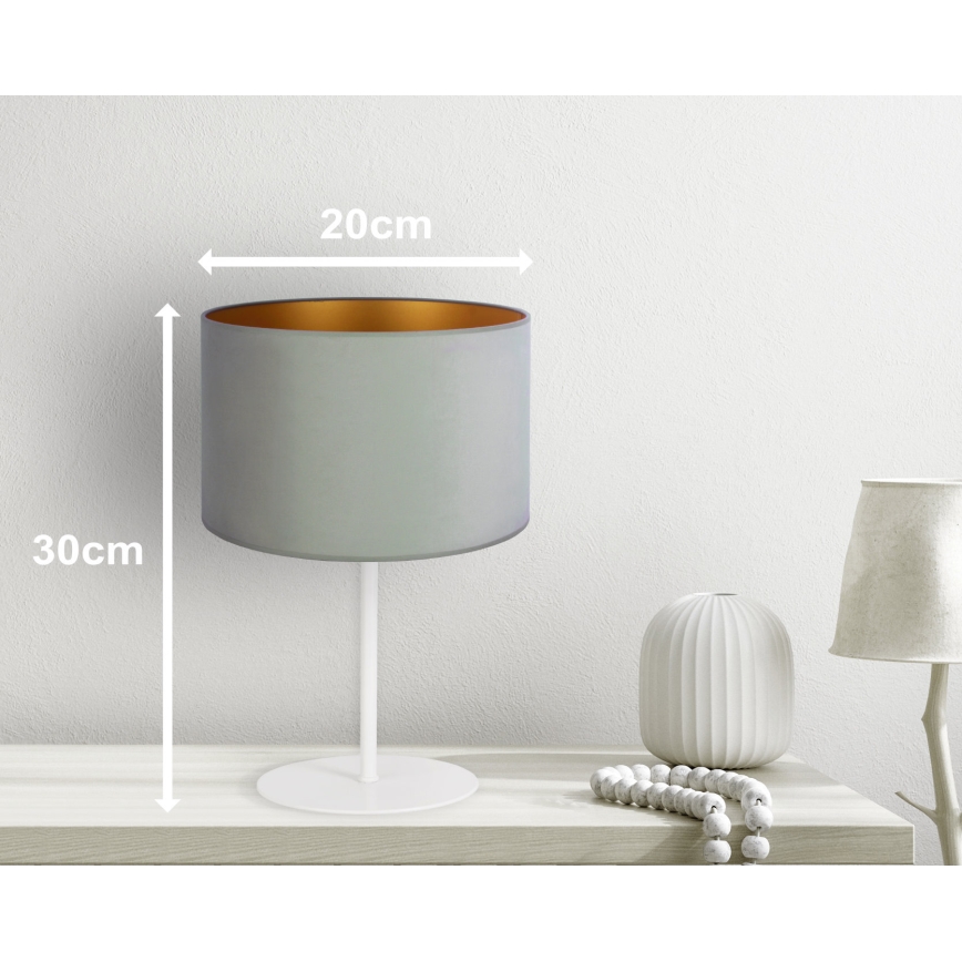 Duolla - Bordlampe ROLLER 1xE14/15W/230V diameter 20 cm lysegrøn/guldfarvet