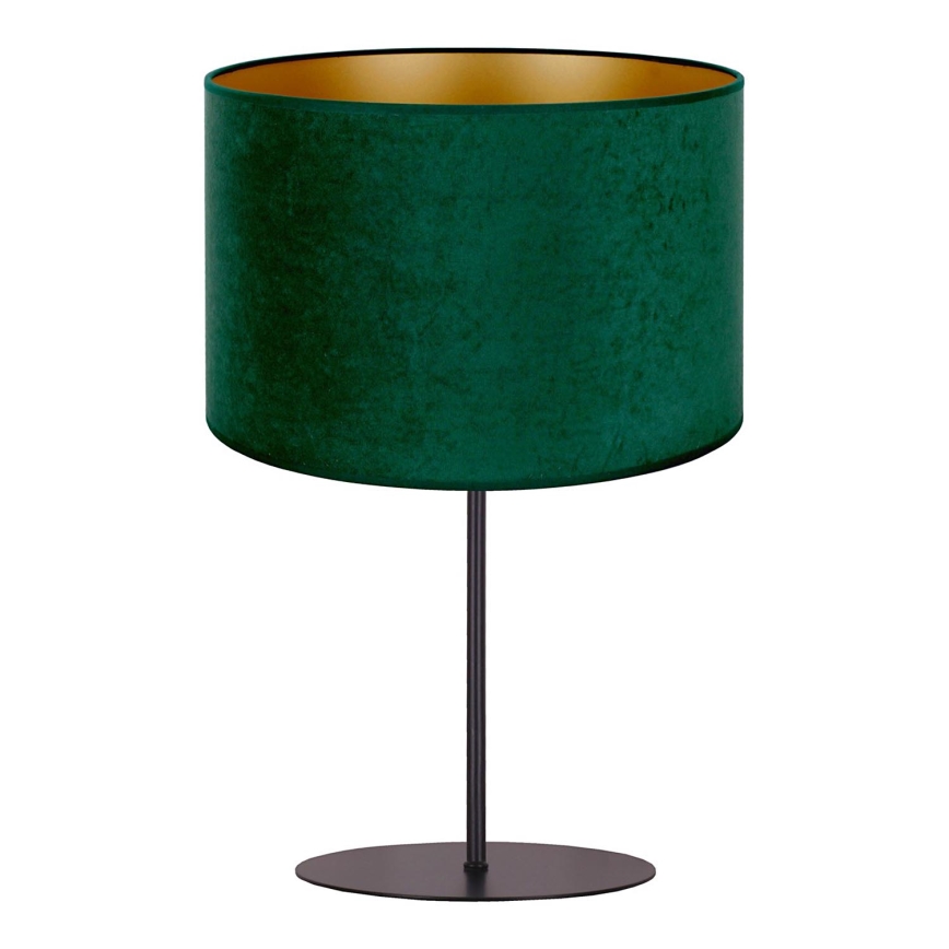Duolla - Bordlampe ROLLER 1xE14/15W/230V diameter 20 cm mørkegrøn/guldfarvet