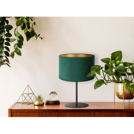 Duolla - Bordlampe ROLLER 1xE14/15W/230V diameter 20 cm mørkegrøn/guldfarvet