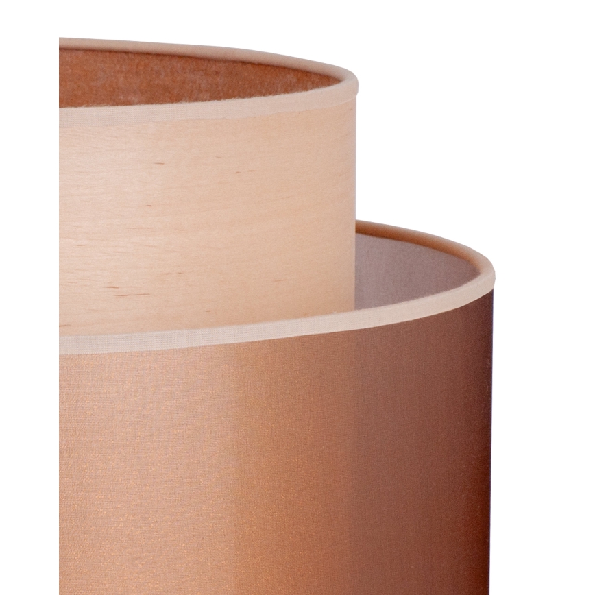 Duolla - Bordlampe WOOD BOHO 1xE27/15W/230V diameter 25 cm kobber/brun/beige