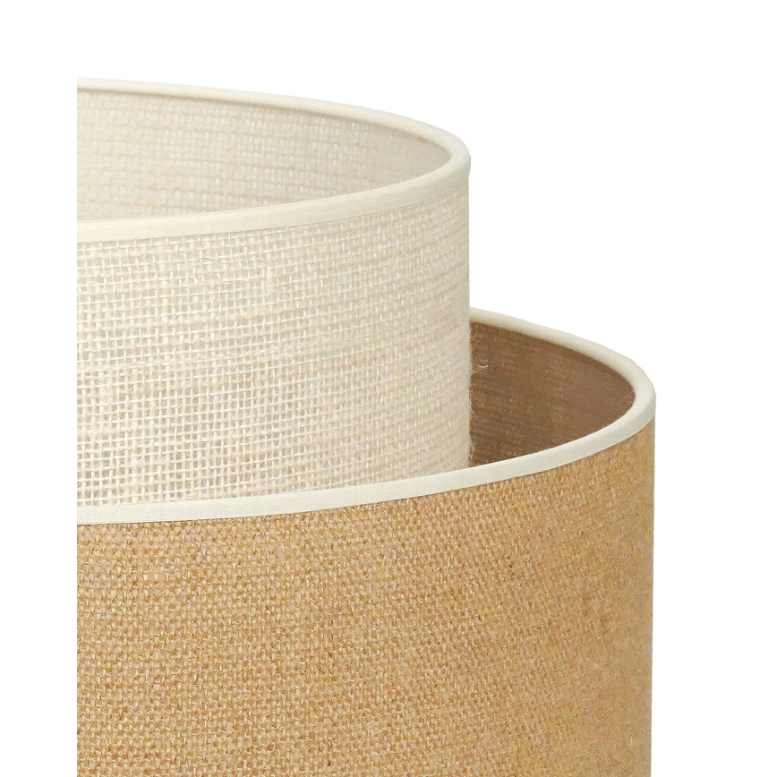 Duolla - Bordlampe YUTE BOHO 1xE27/15W/230V diameter 25 cm brun/cremefarvet