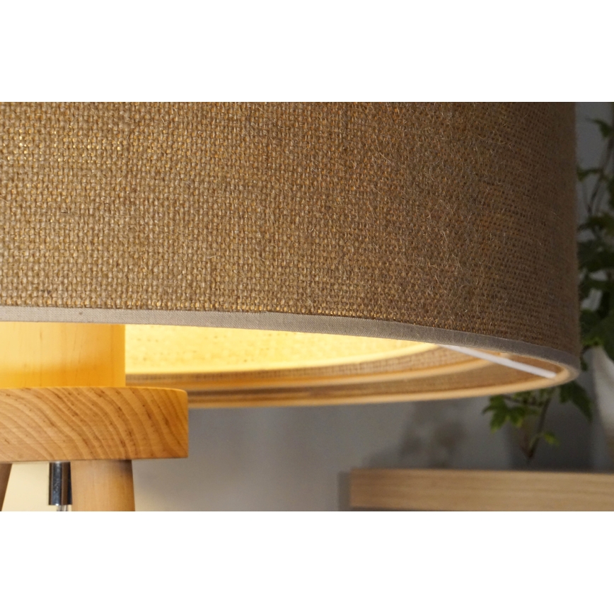Duolla - Bordlampe YUTE TRIO 1xE27/15W/230V diameter 25 cm brun/grå/beige