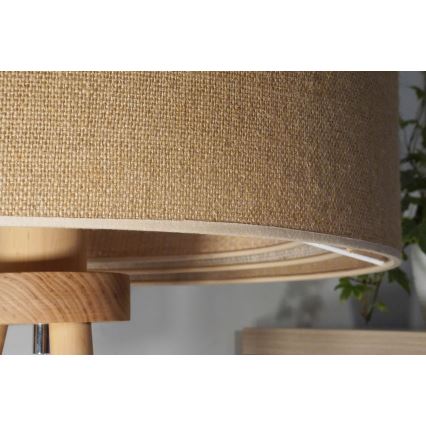Duolla - Bordlampe YUTE TRIO 1xE27/15W/230V diameter 25 cm brun/grå/beige