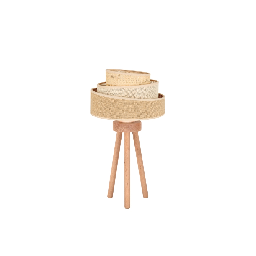 Duolla - Bordlampe YUTE TRIO 1xE27/15W/230V diameter 25 cm brun/grå/beige