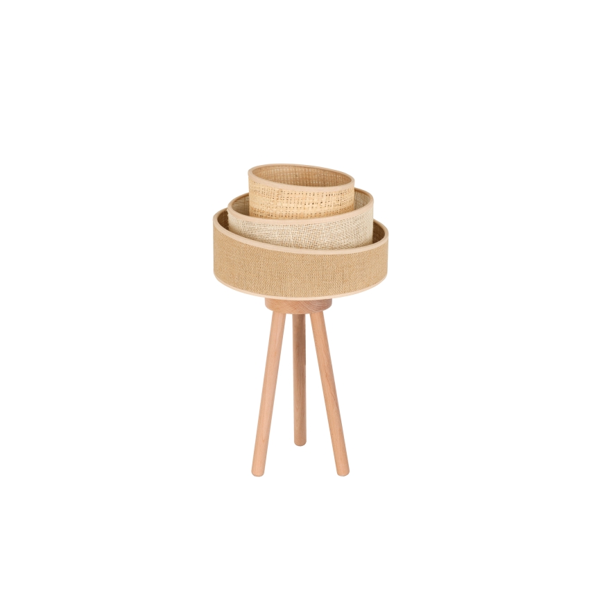 Duolla - Bordlampe YUTE TRIO 1xE27/15W/230V diameter 25 cm brun/grå/beige