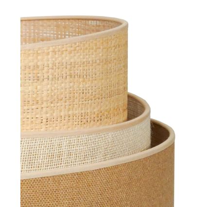 Duolla - Bordlampe YUTE TRIO 1xE27/15W/230V diameter 25 cm brun/grå/beige