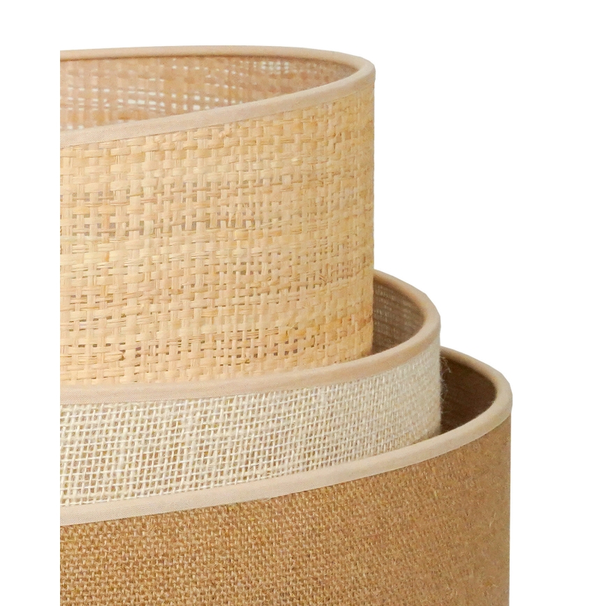 Duolla - Bordlampe YUTE TRIO 1xE27/15W/230V diameter 25 cm brun/grå/beige