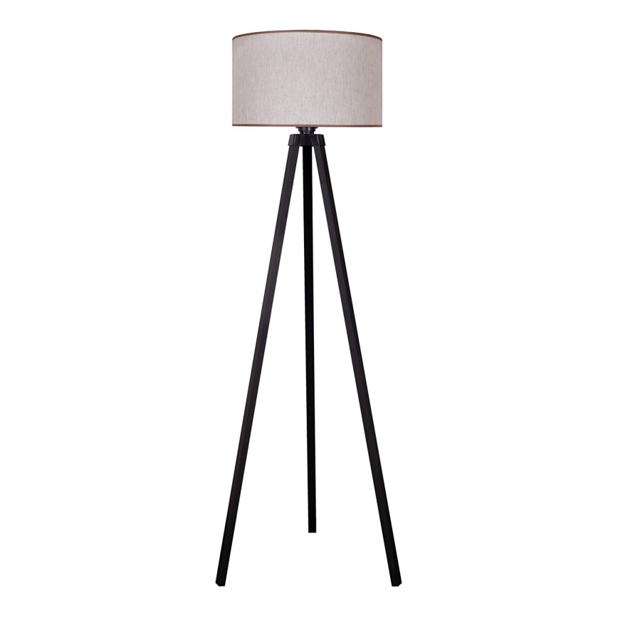 Duolla - Gulvlampe 1xE27/60W/230V diameter 44 cm beige/wenge