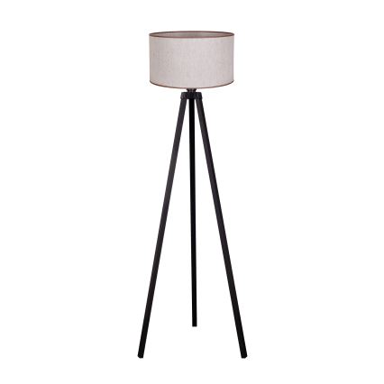 Duolla - Gulvlampe 1xE27/60W/230V diameter 44 cm beige/wenge