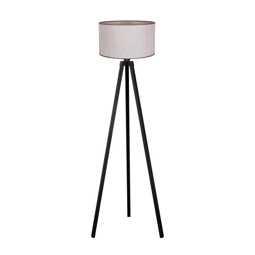Duolla - Gulvlampe 1xE27/60W/230V diameter 44 cm beige/wenge