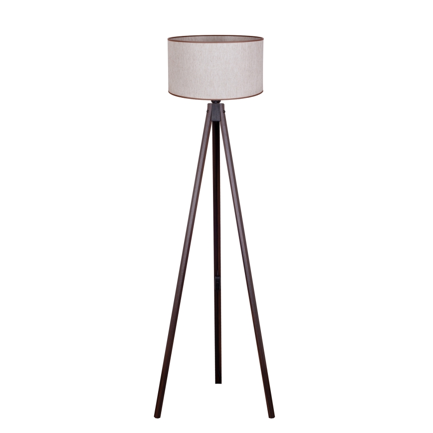 Duolla - Gulvlampe 1xE27/60W/230V diameter 44 cm beige/wenge
