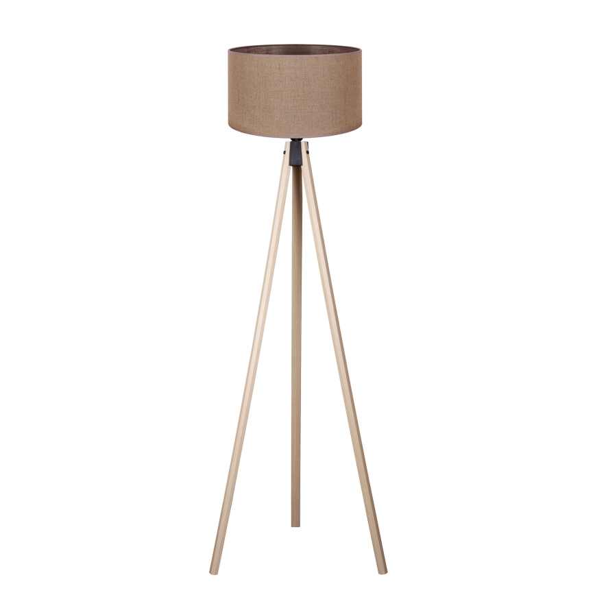 Duolla - Gulvlampe 1xE27/60W/230V diameter 44 cm brun/beige