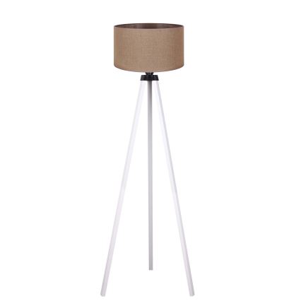 Duolla - Gulvlampe 1xE27/60W/230V diameter 44 cm brun/hvid