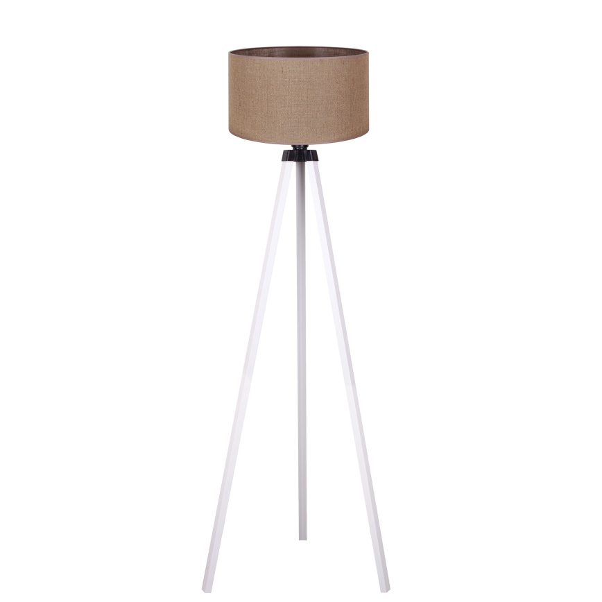 Duolla - Gulvlampe 1xE27/60W/230V diameter 44 cm brun/hvid
